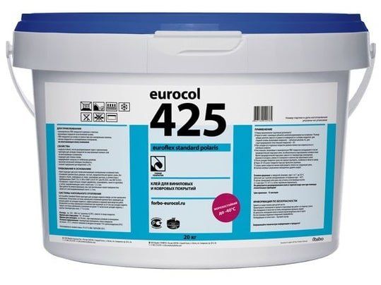 Клей для виниловых и ковровых покрытий (ковролина) Forbo 425 Euroflex Standard;20 кг